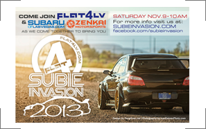 Subie Invasion 2013 Postcard